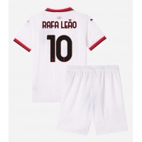 AC Milan Rafael Leao #10 Bortadräkt Barn 2024-25 Kortärmad (+ Korta byxor)